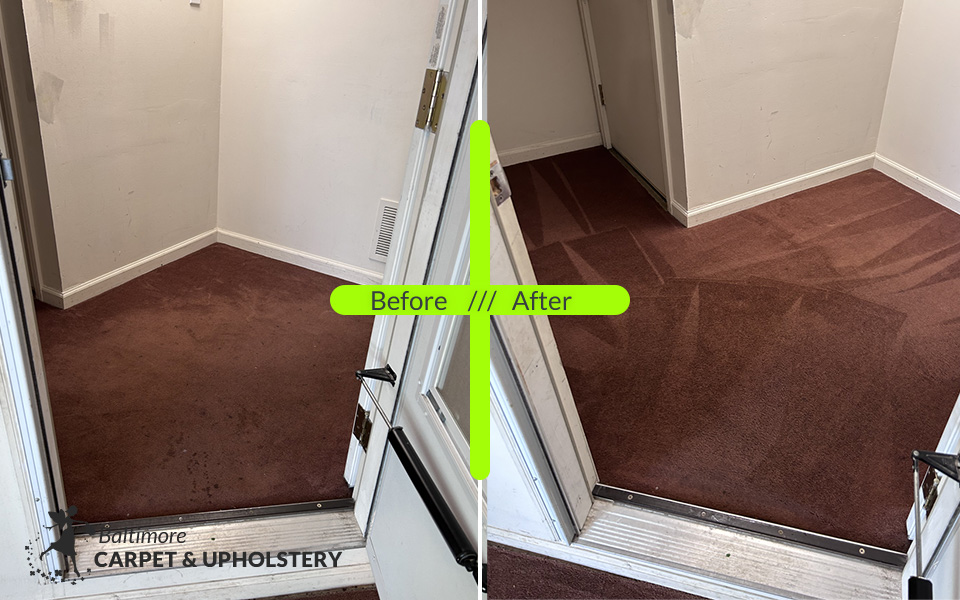 Deep carpet cleaning before and after in Baltimore