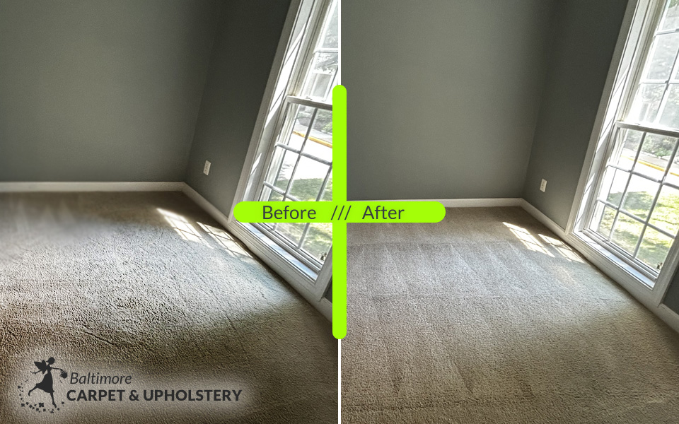 Carpet cleaning before and after in Baltimore