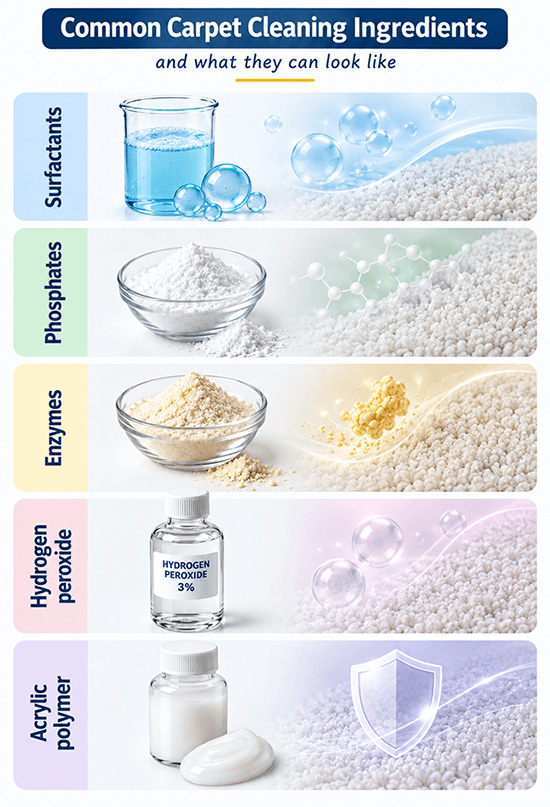 Common carpet cleaning ingredients
